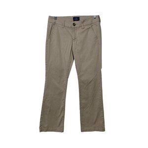 American Eagle Outfitter Khaki Pants Womens 6 Short Kick Boot Stretch School Y2K